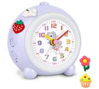 Réveil enfant - Licorne - Analogique - Lilas pastel - Ø 5,0 cm - Éclairage LED