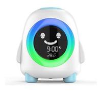Réveil enfant numérique veilleuse bébé 5 Couleurs lampe de chevet affichage température Blanc G