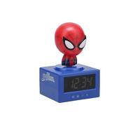 Paladone Réveil numérique Marvel Spiderman avec veilleuse et Musique, sous Licence Officielle MCU Superhéros, Décoration de Chambre pour Enfants et Adolescents, Fonctionne avec des Piles