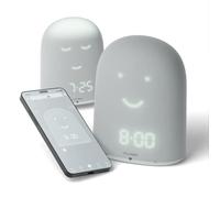 Réveil Enfant REMI - Réveil Éducatif pour Apprendre à Dormir Plus + Babyphone + Veilleuse + Boîte à Histoires + Suivi du Sommeil - Gris Nuage