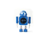 Réveil Enfant VORMOR avec Mini Horloge Numérique LCD Forme de Robot - Bleu Foncé