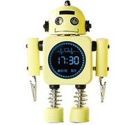 Réveil Enfant VORMOR avec Mini Horloge Numérique LCD Forme de Robot - Jaune Jaune G
