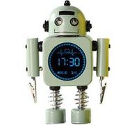 Réveil Enfant VORMOR avec Mini Horloge Numérique LCD Forme de Robot - Vert Clair Vert Clair G