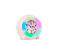 Réveil enfants filles garçons analogique horloge complètement silencieuse avec 7 couleurs de lumière et fonction de répétition6 musique d'alarme