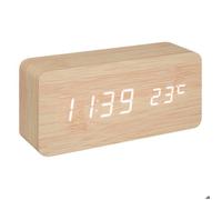 Atmosphera - Réveil Gamiel - Bois et cuivre - 15x7 cm - Beige