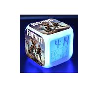 Réveil Imprimé Fortnite LED 7 Couleurs Veilleuse multifonction Calendrier Thermomètre Cadeau Enfant-lewindeal
