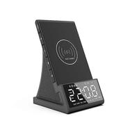 Réveil intelligent sans fil, haut-parleur Bluetooth, radio multifonction, bureau, mini-horloge USB créative (norme américaine)