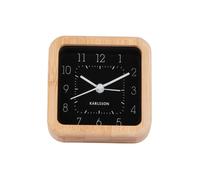 Réveil - KARLSSON - Neat Square - Bambou - Noir - Rectangulaire