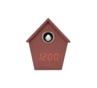 Karlsson Réveil Riqueza Cuckoo - Bordeaux - 6.8x13x15.3cm - Autre - MDF - Alarm Clock - Réveil pour chambre à coucher