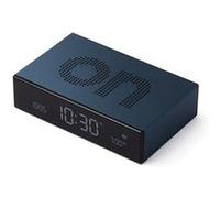 Lexon Flip Premium Réveil réversible et Rechargeable, à écran VA LCD, Faces on/Off, Snooze, Contrôle Tactile, en Aluminium - Bleu