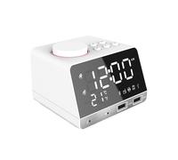 Réveil LED avec Haut-Parleur et 2 USB, 4.2, Radio, Réveil Numérique LED, Décoration D'Intérieur, Horloge de Table, Prise UE