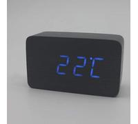 Réveil LED en bois à double alimentation