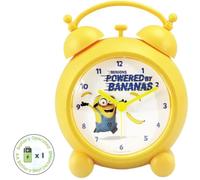 Réveil Les Minions - Petit reveil en pvc jaune - 1 pile LR6 - Mixte - A partir de 3 ans