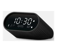 Lexon Réveil Ray Clock – Horloge LCD, Thermomètre & Hygromètre, USB‑C, 9 mélodies – Noir