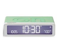 Lexon Flip Classic réveil Matin Lumineux, réversible avec Faces on Off et Fonction Snooze, à écran LCD et Lumière Tactile, Rechargeable par USB-C - Menthe Glossy