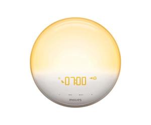 Réveil Lumière Philips HF3531 avec Simulation Lever de Soleil, Radio FM et Veilleuse LED Tactile