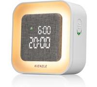 Kienzle Réveil Lumineux avec lumière LED simulateur d'aube, lumière d'ambiance réglable, Fonction veilleuse, luminosité Auto de l'affichage, Blanc