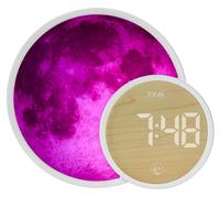 Réveil lumineux numérique avec éclairage d'ambiance, fonction de simulation du lever du soleil et veilleuse