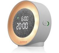 Kienzle Réveil Lumineux avec lumière LED simulateur d'aube, lumière d'ambiance réglable, Fonction veilleuse, luminosité Auto de l'affichage, Blanc