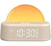 Réveil Lumineux Simulateur d'aube, Eveil Lumière Reveil Matin 8 Couleurs | Lampe de Chevet 20 Niveaux de Luminosité, Snooze/Minuteur,Réveil Lumière Veilleuse Lampe de Chevet pour Enfant/Adulte