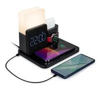 Réveil Lumineux & Station de charge 4 en 1 Noir G