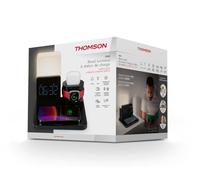 Thomson Réveil avec station de chargement sans fil pour smartphone et smartwatch - Chargement USB‑C