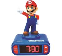 Réveil Nintendo Super Mario pour Enfant - Effets sonores - Horloge Réveil Garçons Superhéros - avec Snooze- Bleu / Rouge - RL800NI