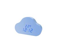 Réveil Nuage Horloge Chevet Snooze Petit Réveil Calendrier Étudiant Lumineux LED Voix Numérique USB Horloge Maison B