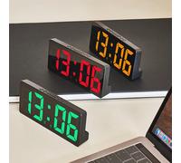 Réveil numérique à commande vocale, TeperMobSnooze, mode nuit, horloge de table de bureau, fonction anti-satb, horloges LED, montre, 12 H, 24H BO