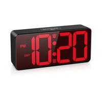 Réveil numérique à piles, petite horloge LED avec double alarme, 12/24H