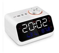 Réveil numérique à synchronisation radio avec fonction snooze et ports USB