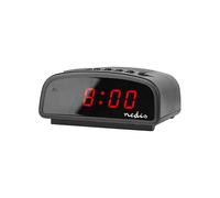 Réveil Numérique Affichage LED avec Fonction Snooze Compact Noir