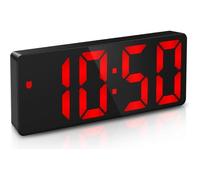 Réveil Numérique, Alarm Réveil LED avec Fonction Snooze, Luminosité réglable, ave mode jour de travail(Rouge)