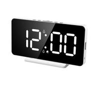 Réveil Numérique, Alarm Réveil LED avec thermomètre, Date, Snooze, Luminosité réglable (Noir)