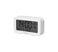Réveil Numérique avec Ecran LCD Date Température Fonction Snooze Blanc