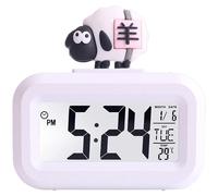 Réveil numérique avec indication de la date, de la température et du jour de la semaine, fonctionnant sur piles, idéal pour la salle de bain et le bureau