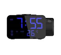 Réveil Numérique Led Avec Projecteur, Radio Fm, Snooze, Montre De Table Électronique, Double Alarme, Affichage De La Température, Projection Usb