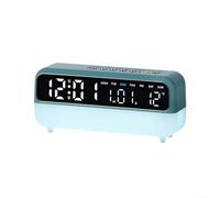 Réveil numérique multifonction avec lumière ambiante LED, affichage de l'heure, de la date, de la température, du compte à rebours, 3 niveaux de luminosité à intensité variable, doux pour la veilleuse