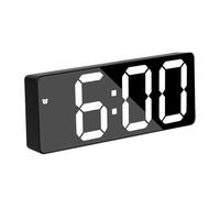 Réveil Numérique Multifonctionnel Design Miroir Avec Affichage LED De