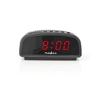 Réveil numérique - Nedis - Noir - Affichage LED - Fonction Snooze - Alimentation secteur