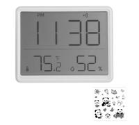 Réveil Numérique Petit Horloge LCD avec Température et Humidité Thermomètre | Hygromètre avec Horloge 12 24 Heures et ℃ ℉, Réveil Magnétique à Piles pour Cuisine Bureau Salle de Bain Voyage