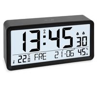Réveil numérique - Radio-réveil numérique - 2 heures d'alarme - Noir