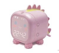 Réveil pour enfants avec dinosaure, réveil numérique pour chambre d'enfant, jolie horloge de chevet pour enfant, veilleuse et ve
