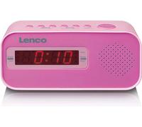 Réveil pour enfants avec radio FM, fonction snooze et variateur d'intensité lumineuse, rose