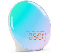 Réveil pour enfants avec simulation du lever du soleil et radio FM, noir