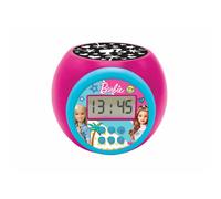 Lexibook - Mattel Barbie - Réveil-projecteur, avec Fonction Alarme et répétition Snooze, veilleuse avec minuterie, écran LCD, à Piles, RL977BB