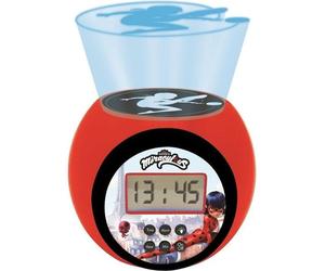 Réveil Projecteur Enfant Miraculous, Veilleuse Projection Ladybug, Minuteur, Fonction Snooze