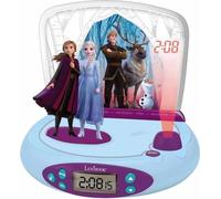 Réveil Projecteur La Reine des Neiges 2, Effets Sonores, Veilleuse Intégrée, Radio FM, Fonction Snooze