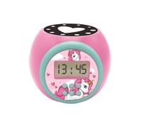 Lexibook – Réveil-projecteur Licorne RL977UNI – alarme, snooze, veilleuse, minuterie, rose