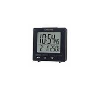 réveil projecteur radio-piloté mini noir avec température - rdc1005cm3